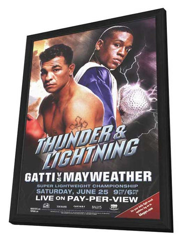 Arturo Gatti vs. Floyd Mayweather 11 x 17 Boxing Promo Poster - Style A - in Deluxe Aluminum Frame