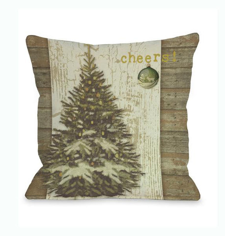 Cheers Tree Throw Pillow by Kate Ward Thacker
