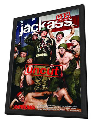 Jackass 2.5 11 x 17 Movie Poster - German Style A - in Deluxe Aluminum Frame