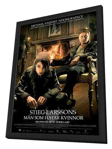 The Girl with the Dragon Tattoo 11 x 17 Movie Poster - Swedish Style A - in Deluxe Aluminum Frame