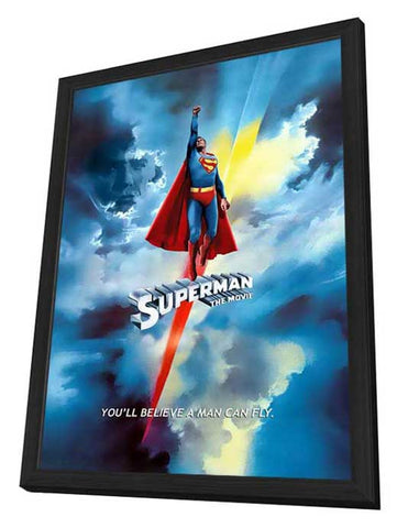 Superman: The Movie 11 x 17 Movie Poster - Swiss Style A - in Deluxe Aluminum Frame