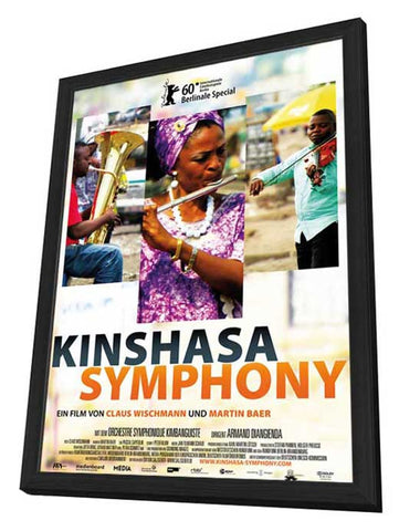 Kinshasa Symphony 11 x 17 Movie Poster - German Style A - in Deluxe Aluminum Frame