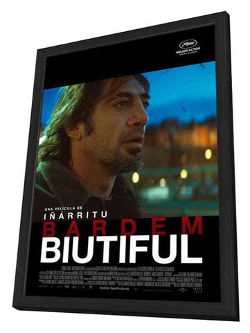 Biutiful 11 x 17 Movie Poster - French Style B - in Deluxe Aluminum Frame