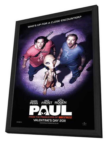 Paul 11 x 17 Movie Poster - UK Style A - in Deluxe Aluminum Frame