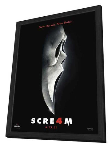 Scream 4 11 x 17 Movie Poster - Style J - in Deluxe Aluminum Frame