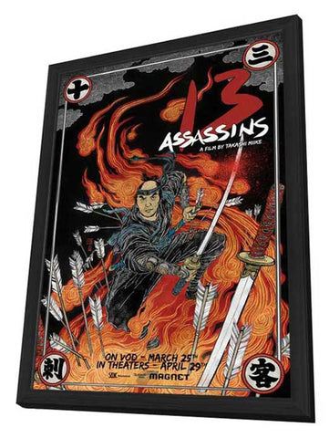 13 Assassins 11 x 17 Movie Poster - Style B - in Deluxe Wood Frame