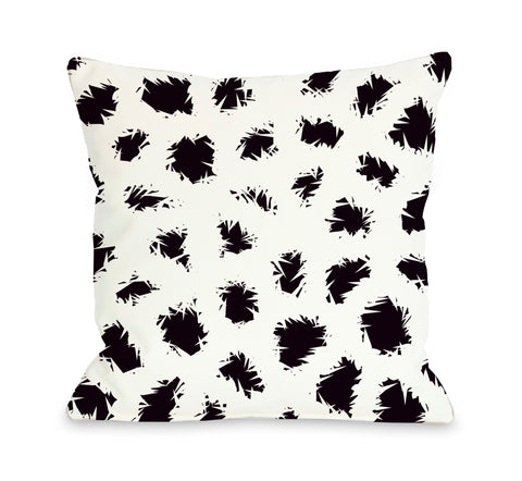 Wooly Mammoth - White Black Throw Pillow by OBC 18 X 18