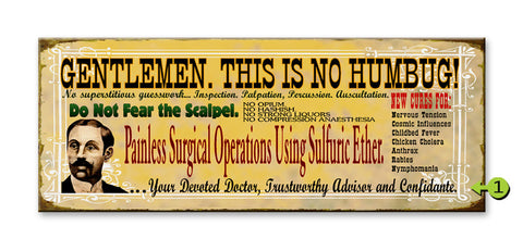 Quack Doctor Sign Wood 17x44