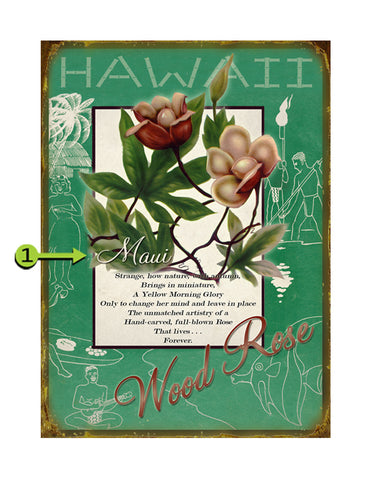 Wood Rose Metal 23x31