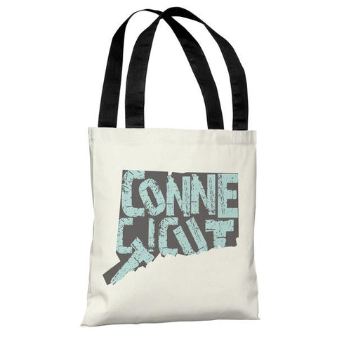Connecticut State Type Tote Bag by