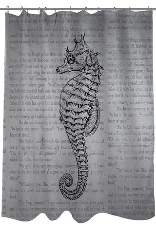 Vintage Seahorse Shower Curtain by