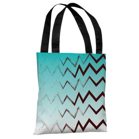 Charlie Bristle Chevron - Turquoise Tote Bag by