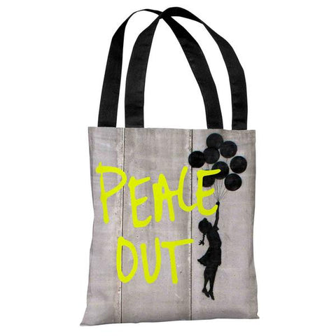 Balloon Peace Out Tote Bag by Banksy