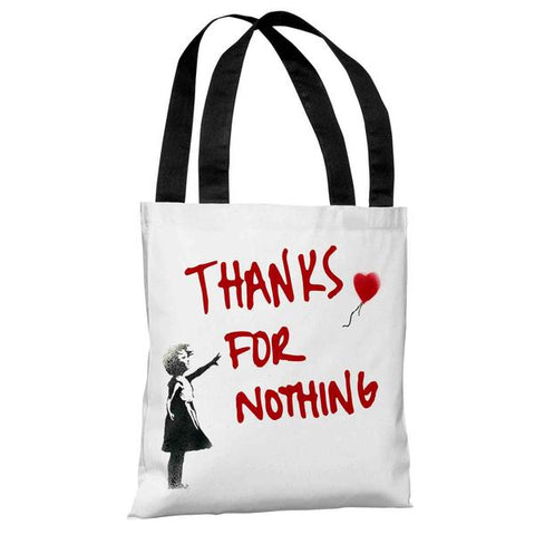 Thanks for Nothing Tote Bag by Banksy