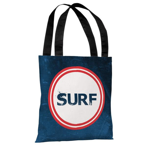 Surf - Navy Red Tote Bag by