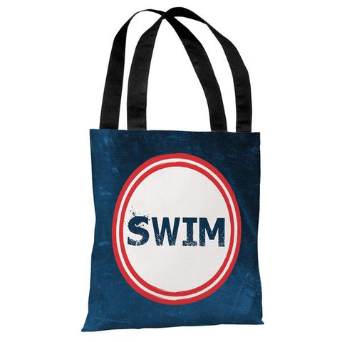Swim - Navy Red Tote Bag by