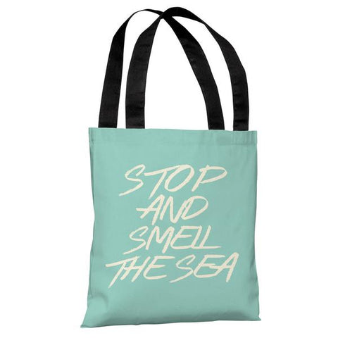 Stop and Smell the Sea - Beach Glass Tote Bag by