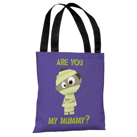 Are You My Mummy - Purple Green Tote Bag by