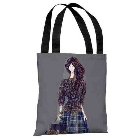 Sweater Layering - Charcoal Multi Tote Bag by Michael Sanderson
