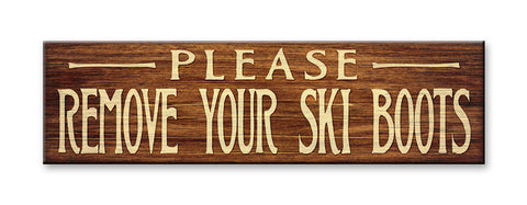 Remove Ski Boots Wood 10.5x36