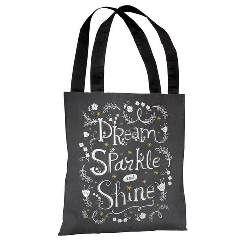 Sparkle Shine - Gray White Tote Bag by Julissa Mora