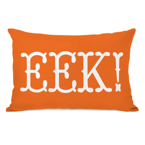 EEK Text - Orange Black Lumbar Pillow by OBC 14 X 20