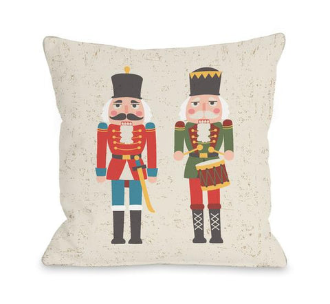 Christmas Soldiers - Multi Throw Pillow by OBC