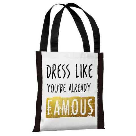 Already Famous - Black White Tote Bag by