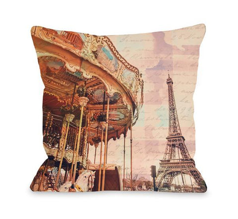 City of Romance - Multi Throw Pillow by OBC