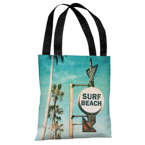 Surf Beach Sign - Multi Tote Bag by