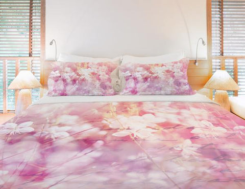 Roaming the Field - Pink Lightweight Duvet by OBC