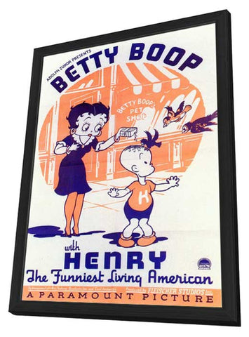 Betty Boop with Henry 11 x 17 Movie Poster - Style A - in Deluxe Aluminum Frame