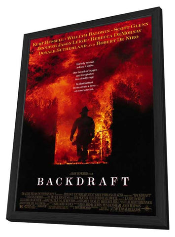 Backdraft 11 x 17 Movie Poster - Style A - in Deluxe Aluminum Frame