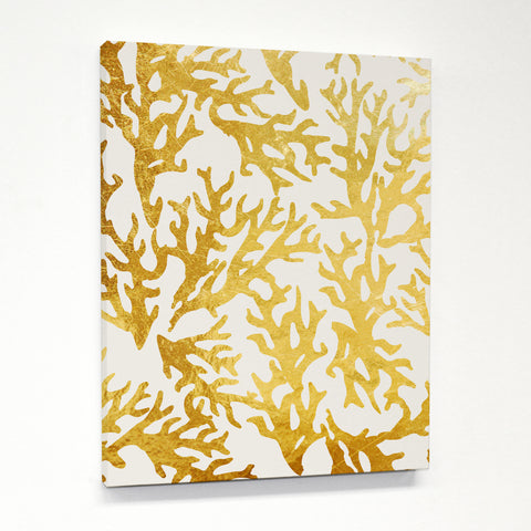 Coral Gold - Gold Canvas by OBC 11 X 14