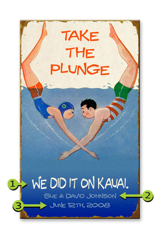 Take the Plunge Wood 14x24