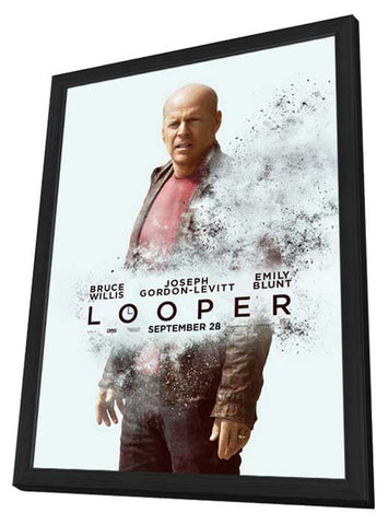 Looper 11 x 17 Movie Poster - Style E - in Deluxe Aluminum Frame