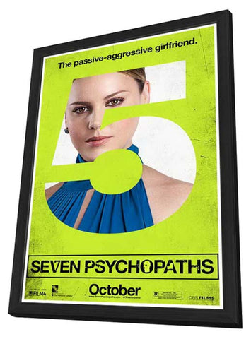 Seven Psychopaths 11 x 17 Movie Poster - Style F - in Deluxe Aluminum Frame
