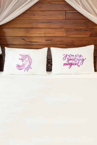 You Are Something Magical - Pink Set of Two Pillow Case by OBC 20 X 30