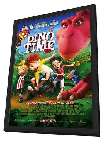 Dino Time 3D 11 x 17 Movie Poster - Style A - in Deluxe Aluminum Frame