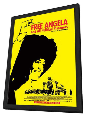 Free Angela & All Political Prisoners 11 x 17 Movie Poster - French Style A - in Deluxe Aluminum Frame