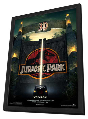 Jurassic Park 3D 11 x 17 Movie Poster - Style A - in Deluxe Aluminum Frame