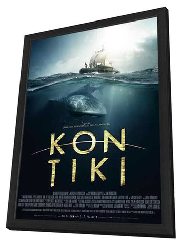 Kon-Tiki 11 x 17 Movie Poster - Norwegian Style C - in Deluxe Aluminum Frame