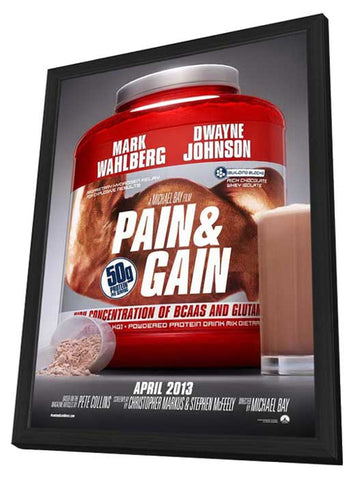 Pain and Gain 11 x 17 Movie Poster - Style B - in Deluxe Aluminum Frame