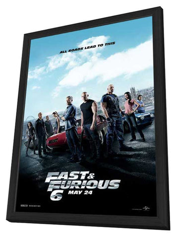 Fast & Furious 6 11 x 17 Movie Poster - Style B - in Deluxe Aluminum Frame