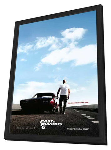 Fast & Furious 6 11 x 17 Movie Poster - Style A - in Deluxe Aluminum Frame