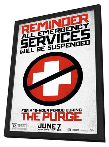 The Purge 11 x 17 Movie Poster - Style A - in Deluxe Aluminum Frame