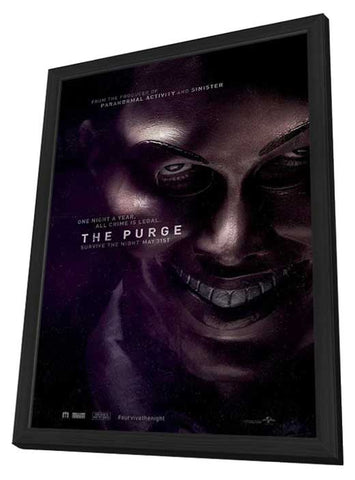 The Purge 11 x 17 Movie Poster - Style B - in Deluxe Aluminum Frame