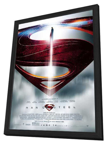 Man of Steel 11 x 17 Movie Poster - Style E - in Deluxe Aluminum Frame
