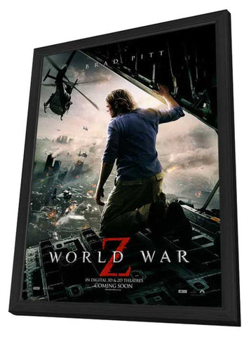 World War Z 11 x 17 Movie Poster - Style A - in Deluxe Aluminum Frame