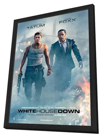 White House Down 11 x 17 Movie Poster - Style D - in Deluxe Aluminum Frame